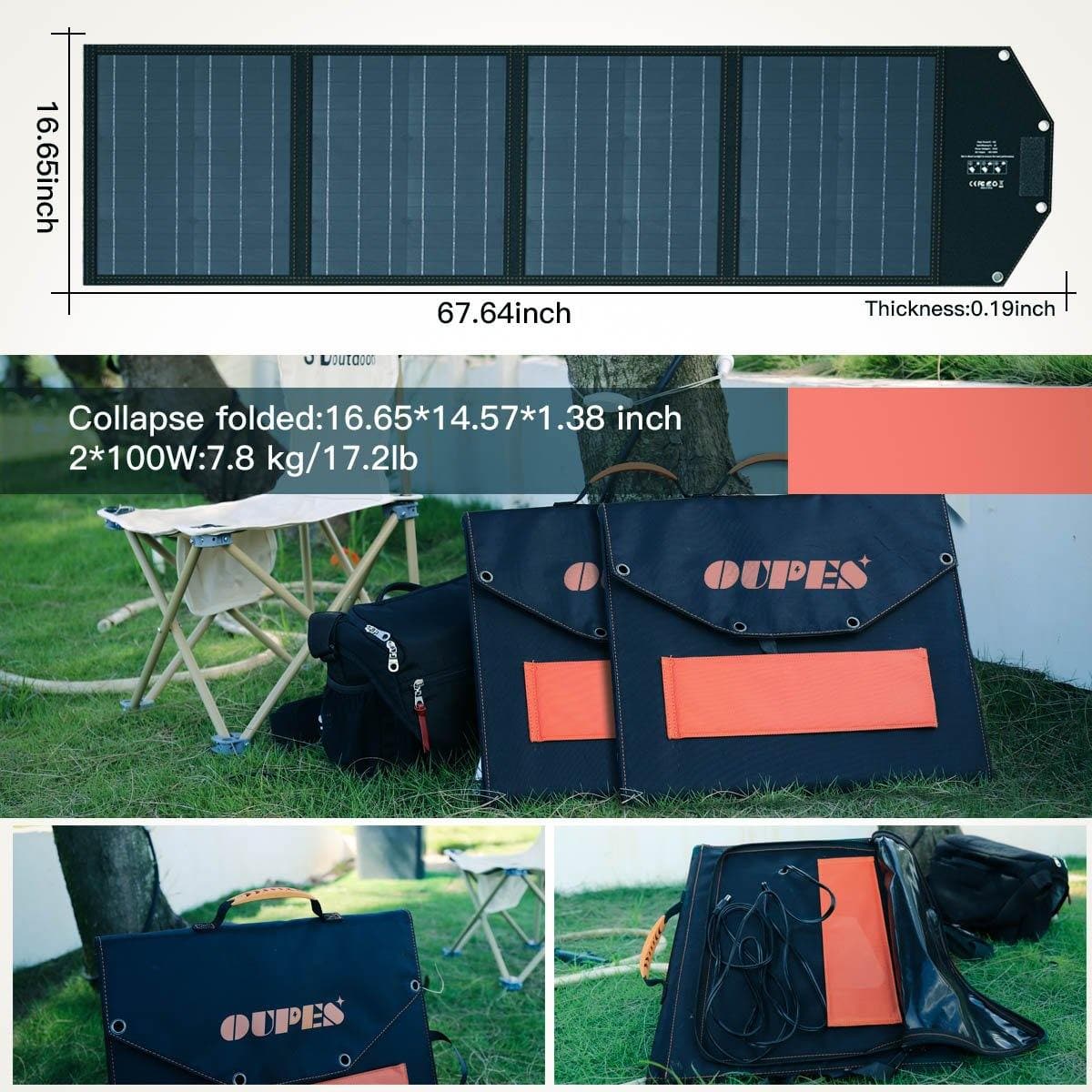 Smaraad Portable Solar Panel 100W * 2