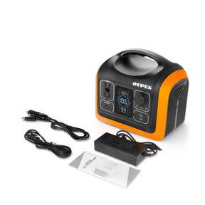 600W Portable Power Station, Solar Generator  LiFePO4 Battery Backup Solar Powered Generators Quick Charge Pure Sine Wave 110V AC Outlet Powerbank for Home Use Camping Outdoors Travel